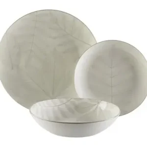 Tendencia VAJILLA PORCELANA 18PZS DECORADA AYLEN GRIS