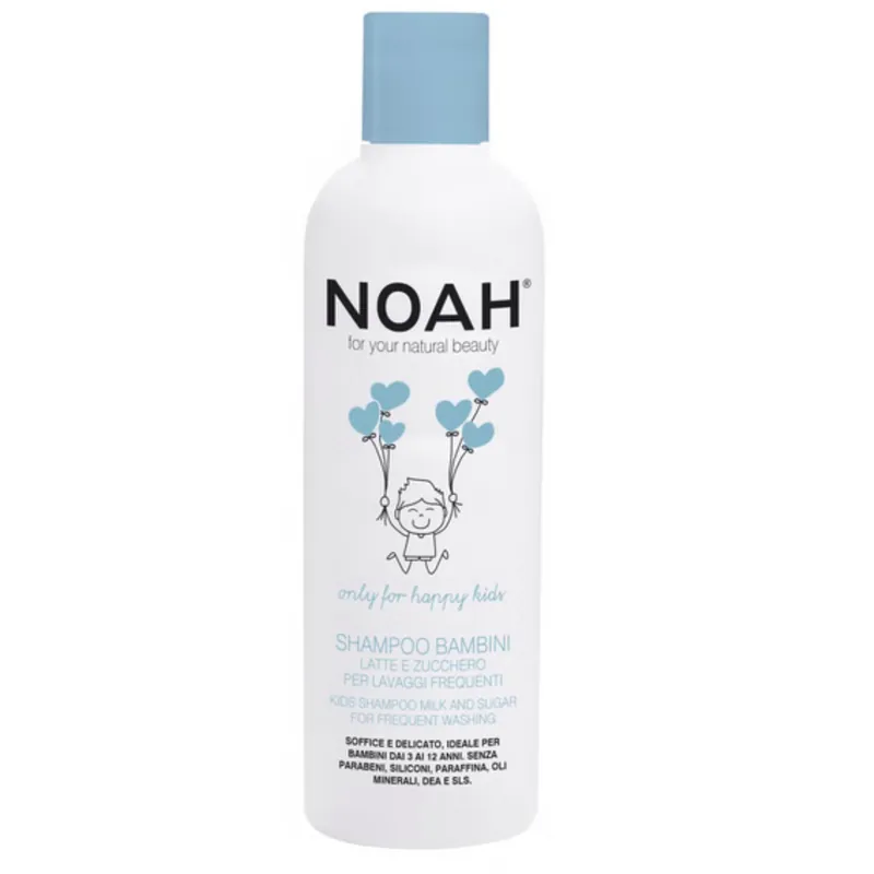 Kids champú leche y azúcar para lavados frecuentes Noah 250ml Más Vendido