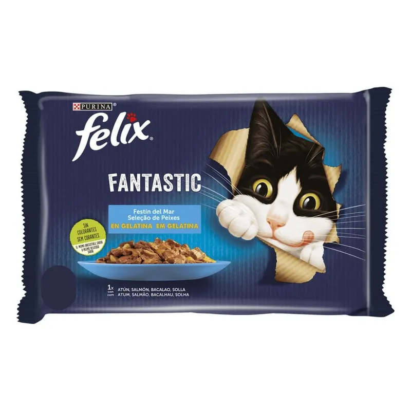 Última Versión FELIX Fantastic Festín del Mar en Gelatina 12 x 85 g