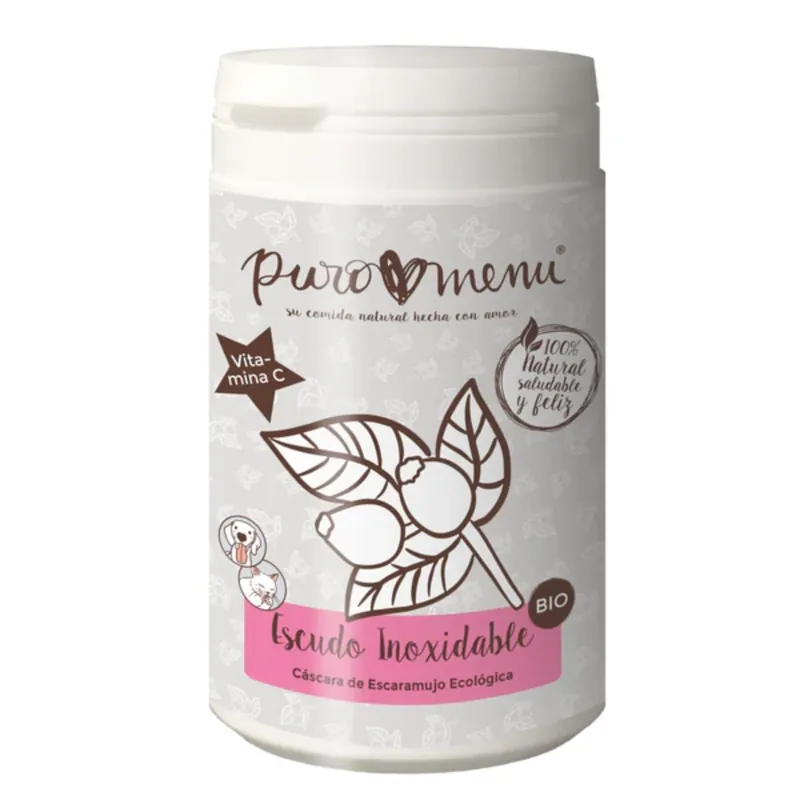 Compra Hoy Escudo Inoxidable Cáscara de Escaramujo BIO Suplemento para perros y gatos Puromenu 150 g