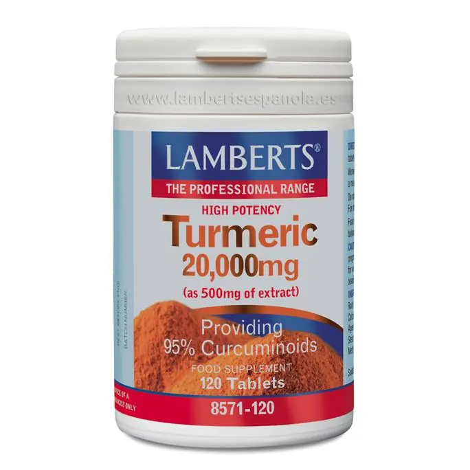 Cúrcuma 20.000 mg Lamberts 120 tabletas Últimas Unidades