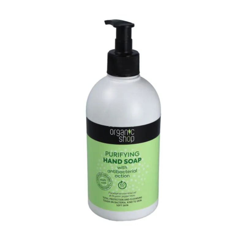 Certificado Jabón de manos purificante con acción higienizante, Organic Shop 500 ml