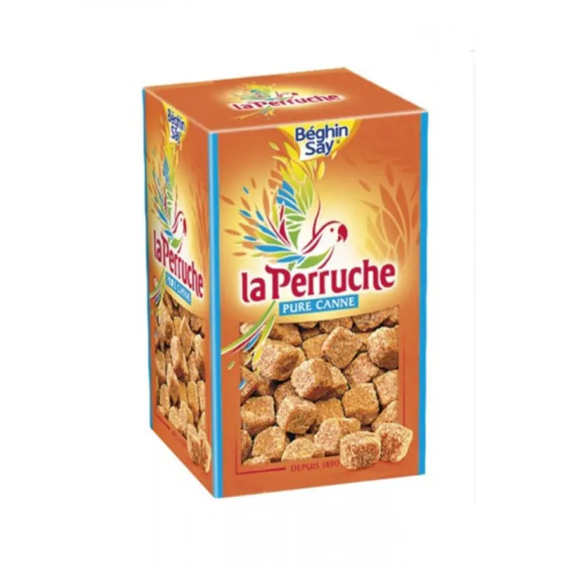 Certificado La Perruche Terrones irregulares de azúcar moreno Béghin Say 250g