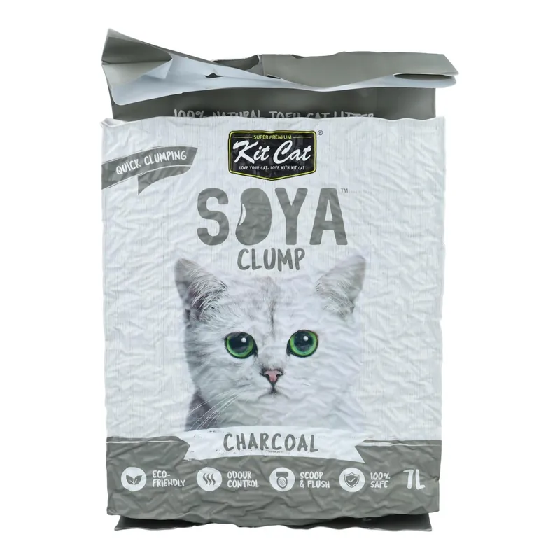 Precio De Oferta Kit Cat Arena Eco SoyaClump - Charcoal 7 L Arena para gatos