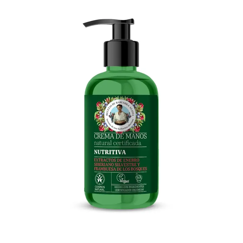 Crema de manos natural certificada Nutritiva Agafia Natura Siberica 300 ml Profesional