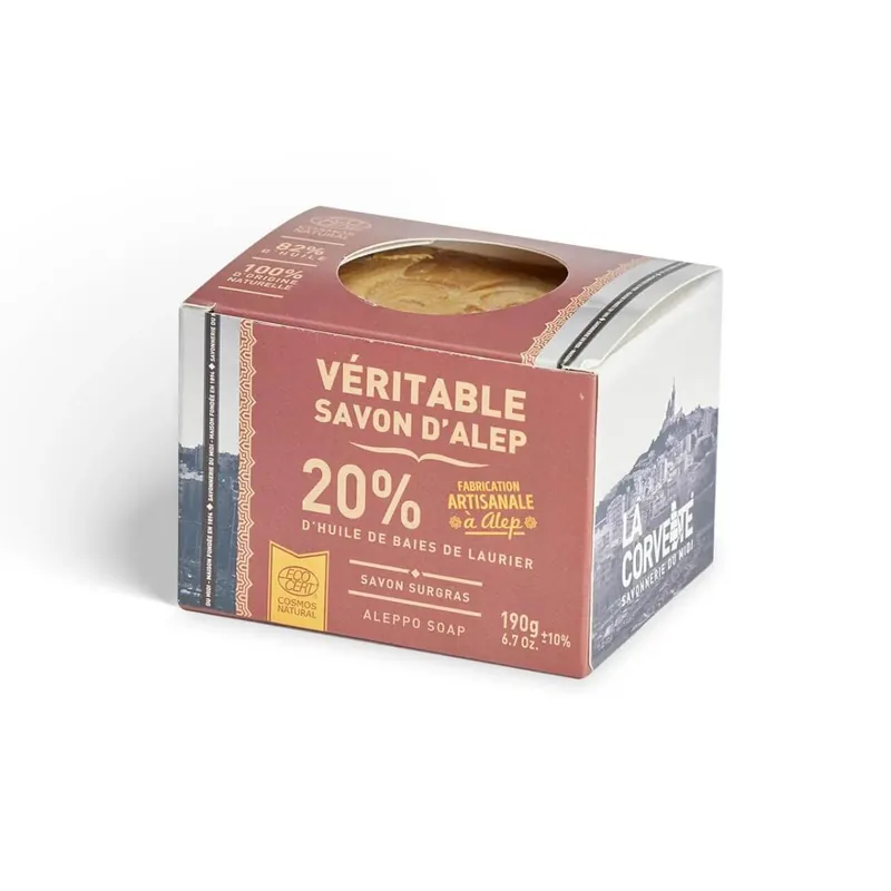 Jabón en pastilla de Alepo 20% La Corvette 190 g Comprar En Línea