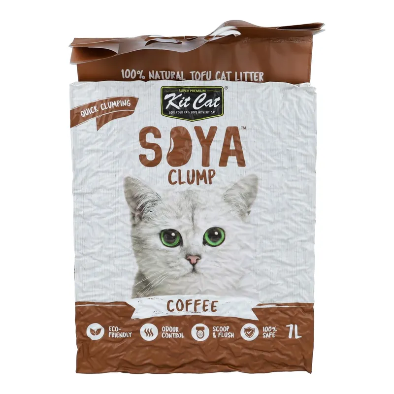Kit Cat Arena Eco SoyaClump - Coffee 7 L Arena para gatos Auténtico