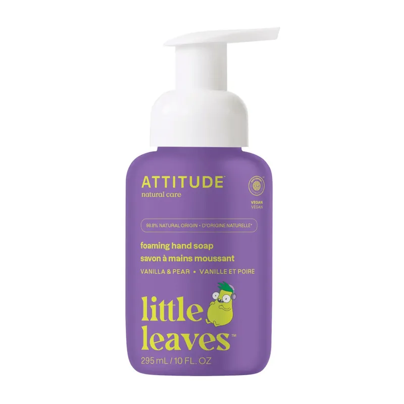 Promoción Exclusiva Jabón espumoso para manos niños pera y vainilla Attitude 295 ml
