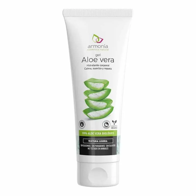 Gel de aloe vera puro 99% ecológico BIO de Armonía Cosmética natural 200 ml Hecho A Mano