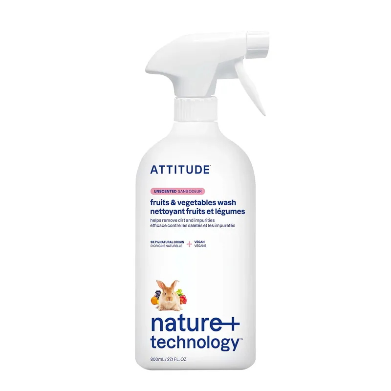Últimas Unidades Limpiador para fruta y verdura Attitude 800 ml