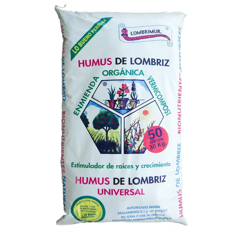 Humus de lombriz Lombrimur 50 L Certificado