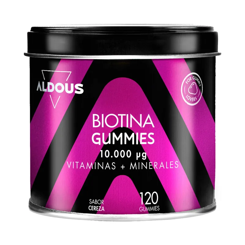 Económico Gominolas de Biotina Aldous 120 gummies