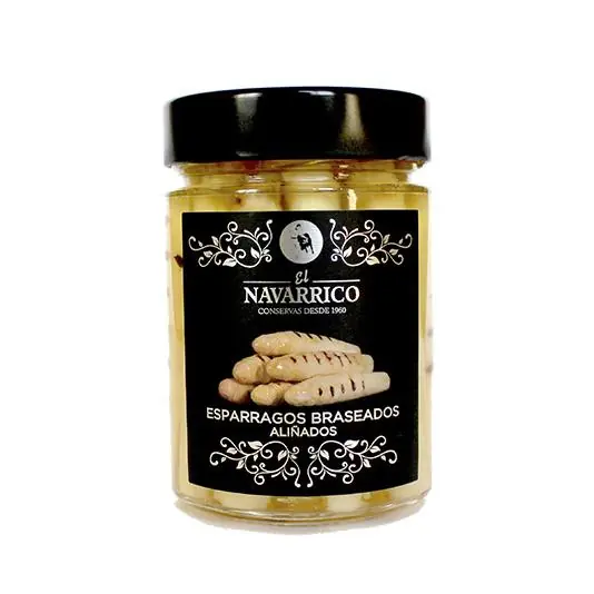 Mayoreo Espárragos Braseados Aliñados El Navarrico Frasco Mio 314 ml