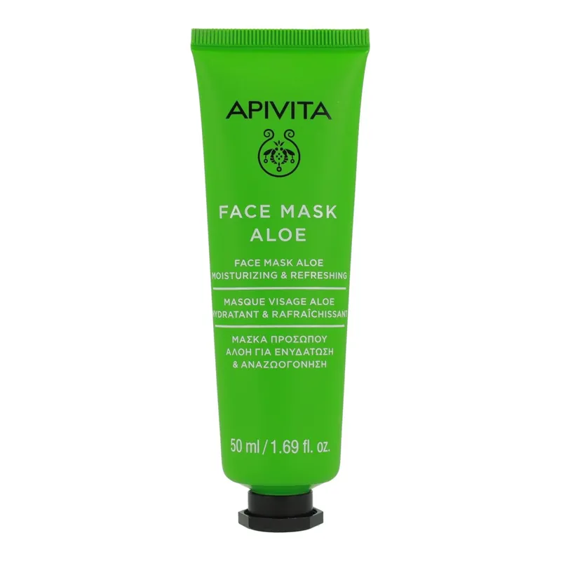 Mascarilla Facial Hidratante Refrescante con Aloe Apivita 50 ml Mayoreo