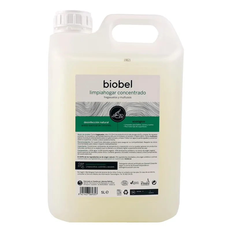 Disponible Ahora Limpiahogar Biobel 5 L