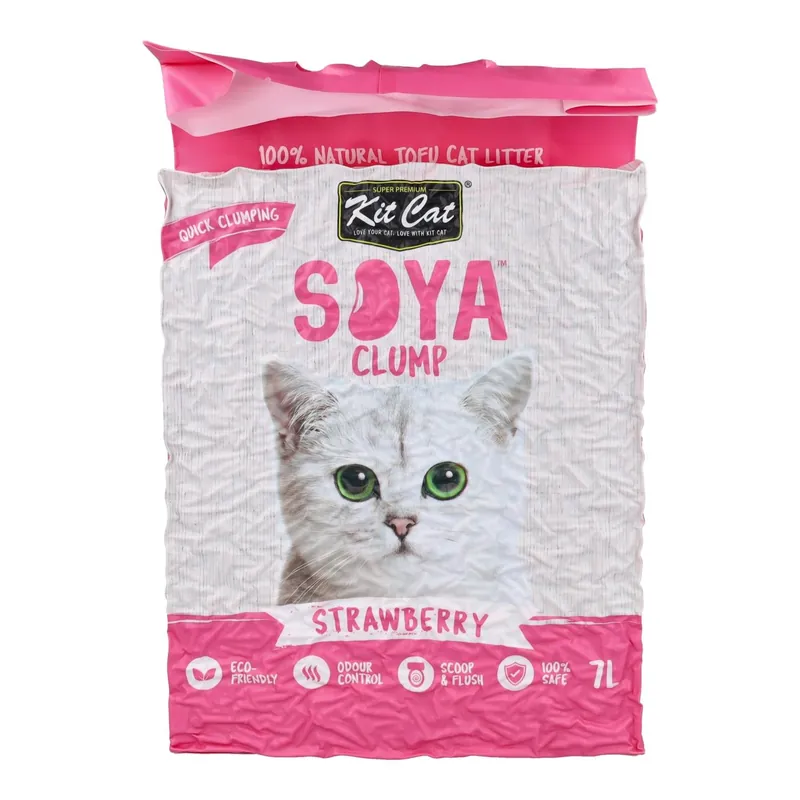 Kit Cat Arena Eco SoyaClump - Strawberry 7 L Arena para gatos Promoción