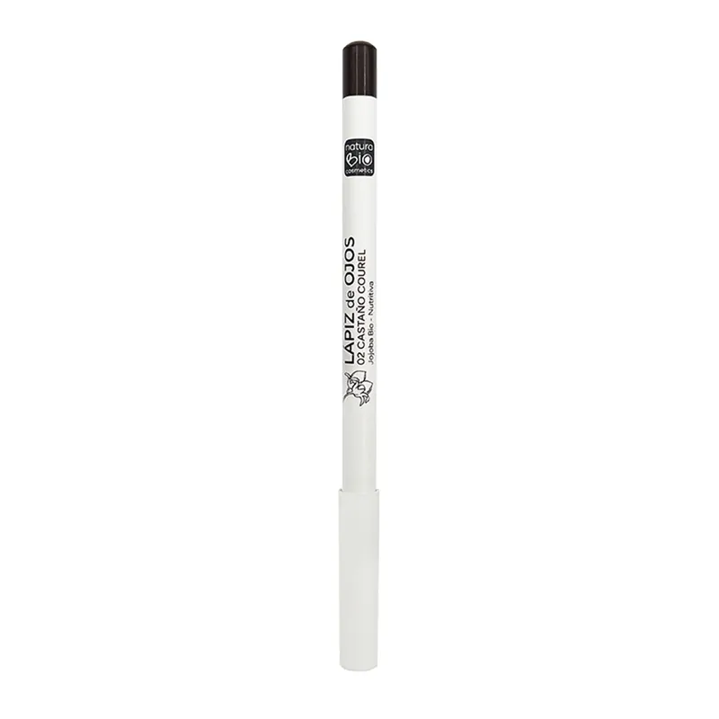 Artesanal Lapiz Ojos 02 Castaño Courel Naturabio Con Aceite de Jojoba BIO, NaturaBio Cosmetics, 4 g