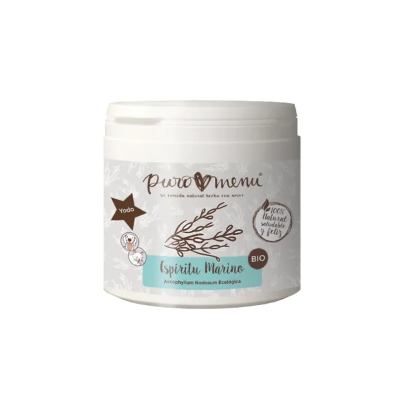 Espíritu Marino Ascophyllum Nodosum BIO Suplemento para perros y gatos Puromenu 100 g Máxima Calidad