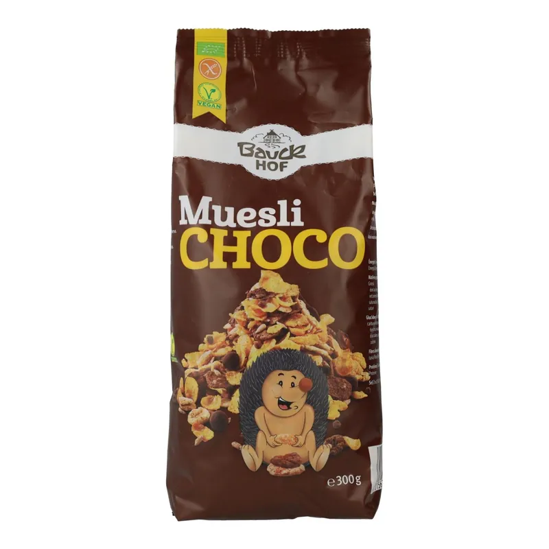 Garantía De Devolución De Dinero Muesli crujiente con Chocolate Negro Sin Gluten Bauckhof 300 g