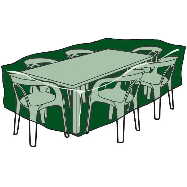 Últimas Unidades Funda rectangular cubre mesas y sillas de poliéster 325 x 205 x 90 cm