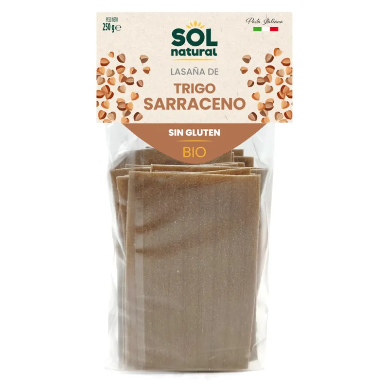 Ordenar Ahora Mismo Lasaña de Trigo Sarraceno sin gluten Bio Sol Natural 250g
