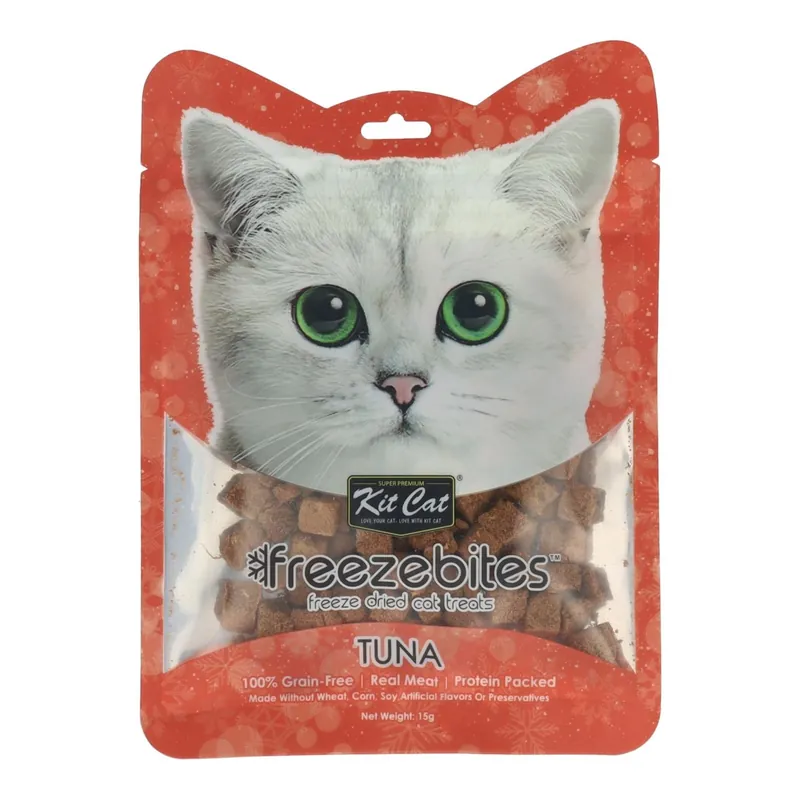 Última Versión Kit Cat FreezeBites - Atún 15 g Snack liofilizado natural para gatos