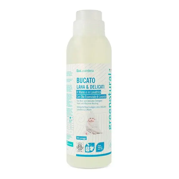 Envío Internacional Detergente Lavanda para lana y delicada en lavadora o a mano Greenatural 1 litro