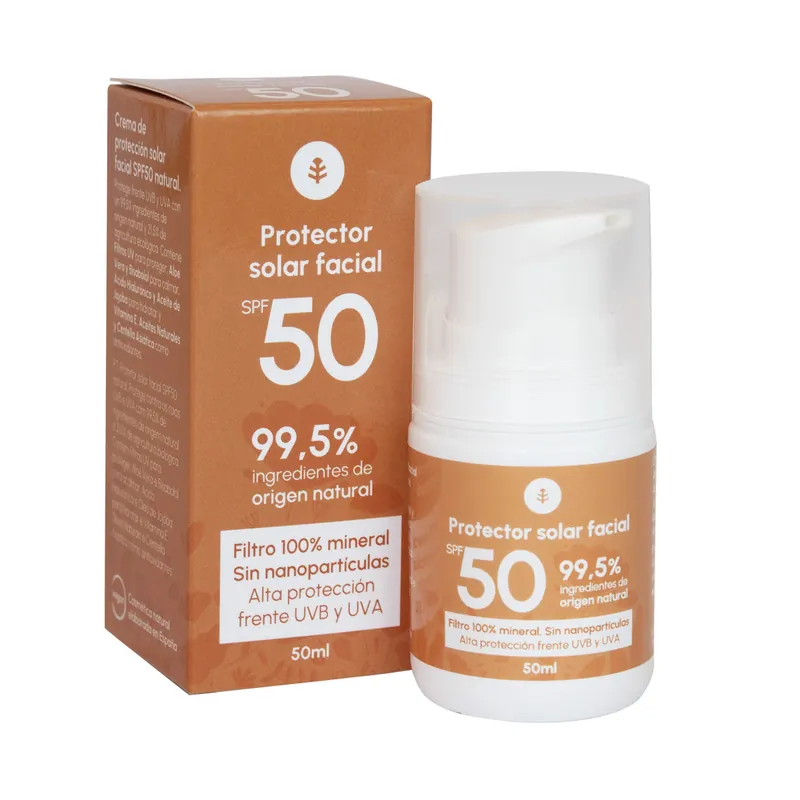 Stock Limitado Crema de protección solar facial 100% mineral SPF50 Planeta Huerto 50 ml