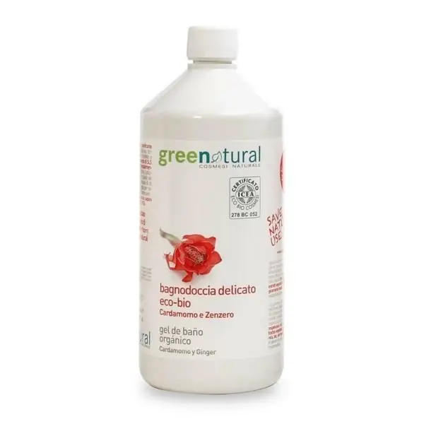 Promoción Gel de ducha cardamomo y jengibre Greenatural 1 L