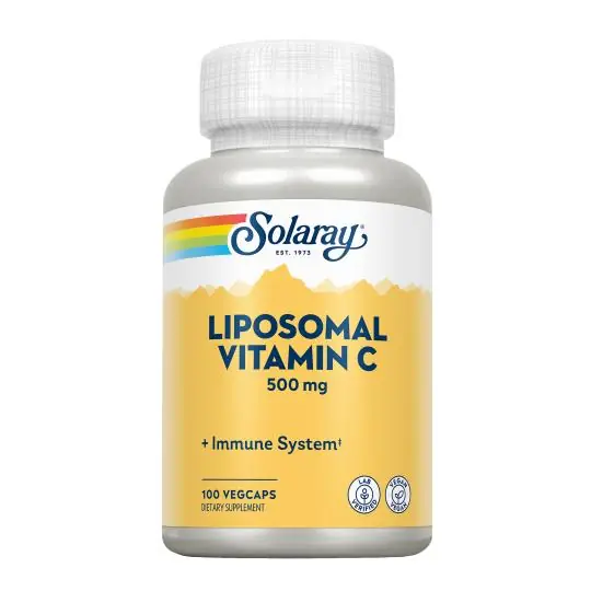 Liposomal Vitamin C 500 MG Apto Para Veganos SOLARAY 100 Vegcaps Precio Reducido