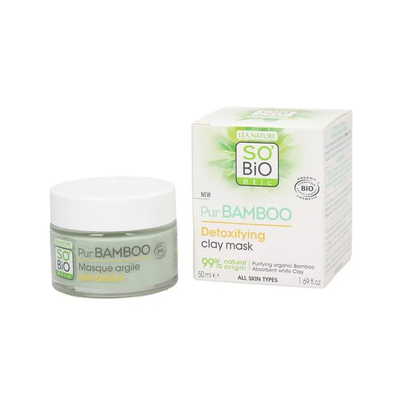 Mascarilla arcilla detox pur bamboo So'Bio étic 50 ml Envío Inmediato