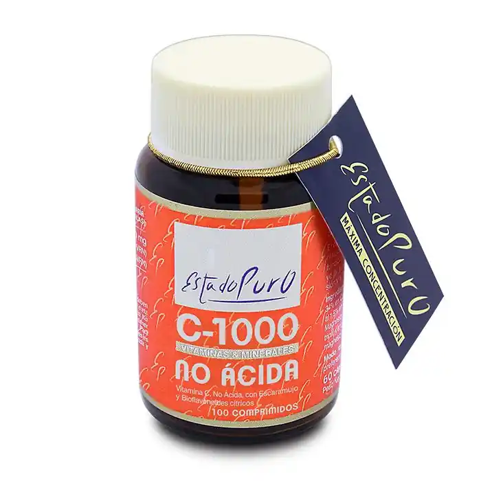 Estado Puro Vitamina C-1000 No Acida Tongil 100 Comp Gran Oferta