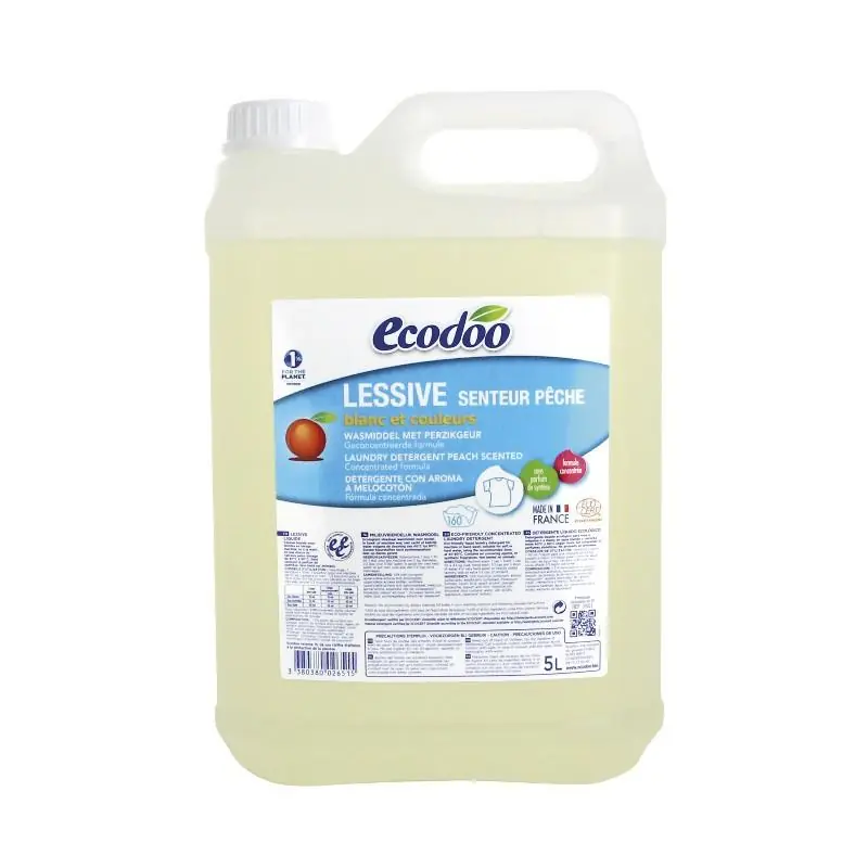 Detergente Líquido Concentrado Melocotón Ecodoo 5 L Garantía De Devolución De Dinero