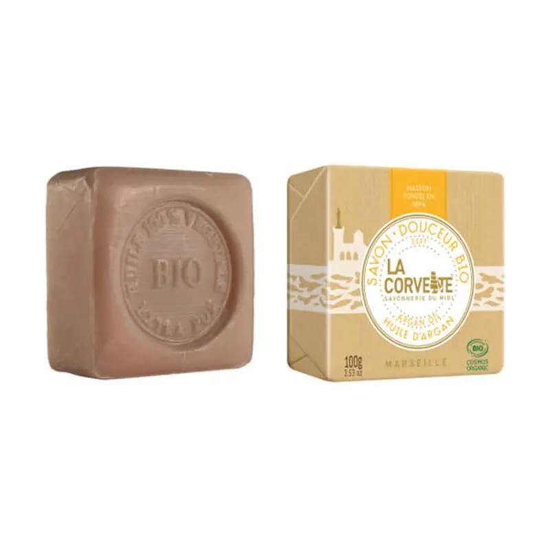 Jabón natural en pastilla Aceite de argán BIO La Corvette 100 g Alta Calidad