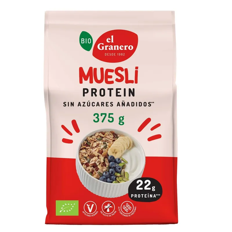 Precio Bajo Muesly Proteína Bio El Granero 375 gr