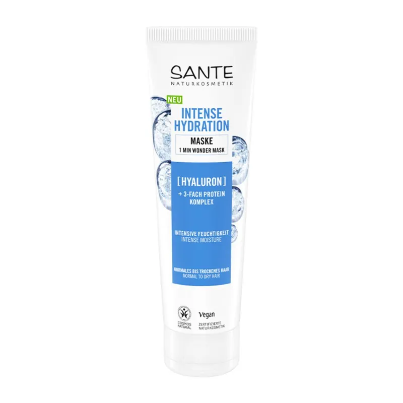 Mascarilla capilar 1 min hidratacion intensa hialuronico Sante 150 ml Garantía Incluida