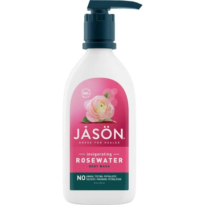 Mejor Calidad Gel de ducha de agua de rosas Jason 887 ml