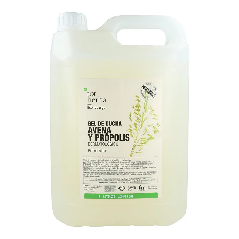 Gel de ducha dermatologico de avena Tot Herba 5L Venta Final