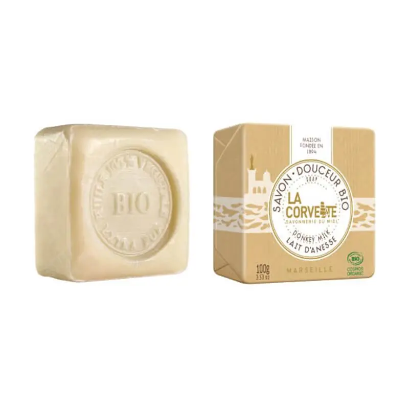 Hecho A Mano Jabón natural en pastilla Leche de Burra BIO La Corvette 100 g