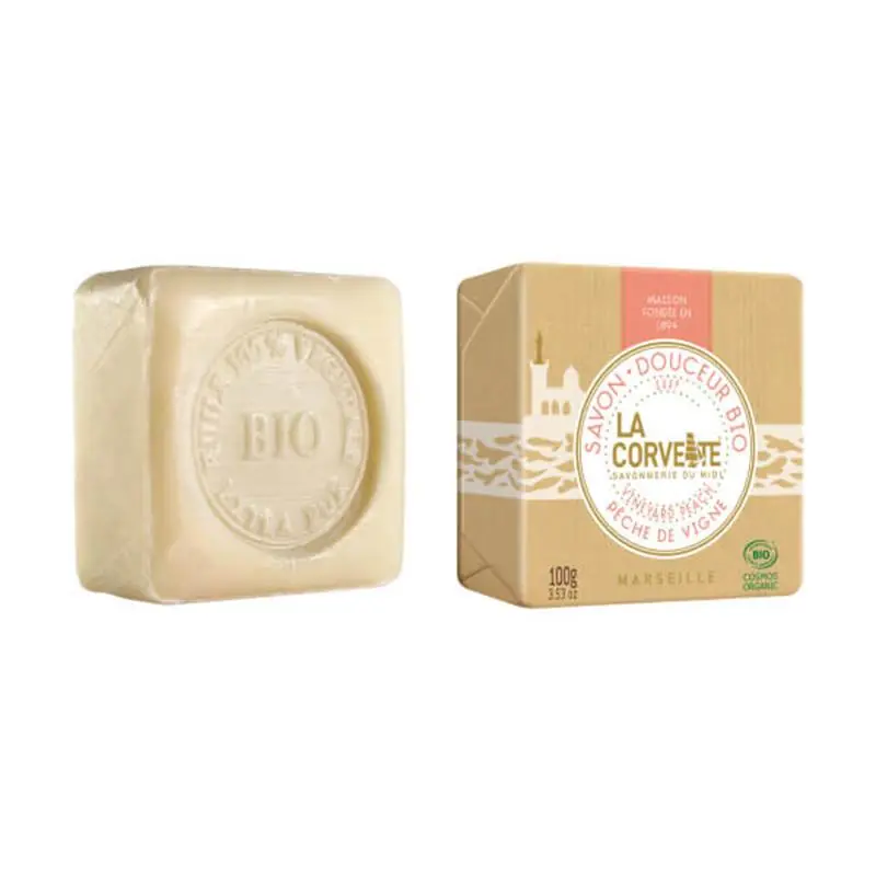 Compra Hoy Jabón natural en pastilla Melocotón de viña La Corvette 100 g
