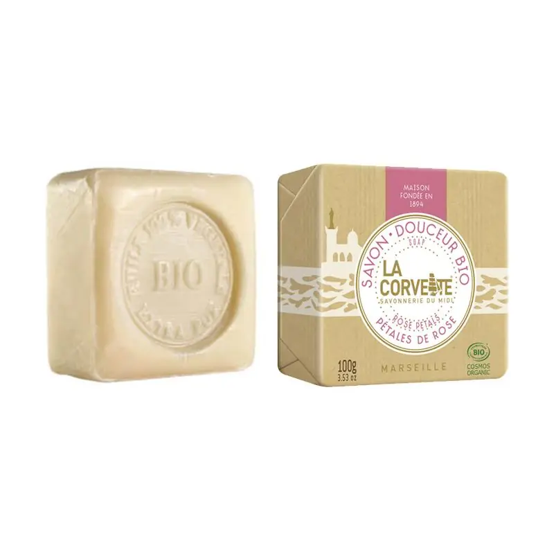 No Te Lo Pierdas Jabón natural en pastilla Pétalos de rosa La Corvette 100 g