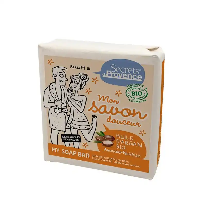 Jabón pastilla aceite de argán aroma nueces Secret de Provence 100 g Ordenar Ahora Mismo