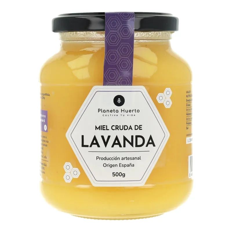 Mejor Calidad Miel Cruda de Lavanda Planeta Huerto 500 g