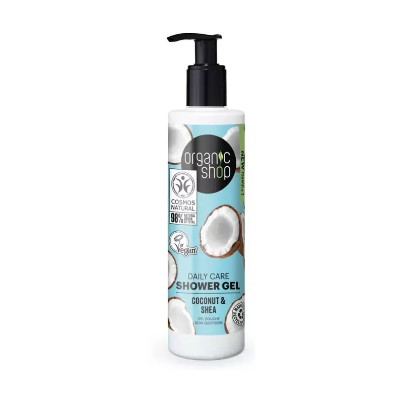 Auténtico Gel de ducha para el cuidado diario coco y karité Organic Shop, 280 ml