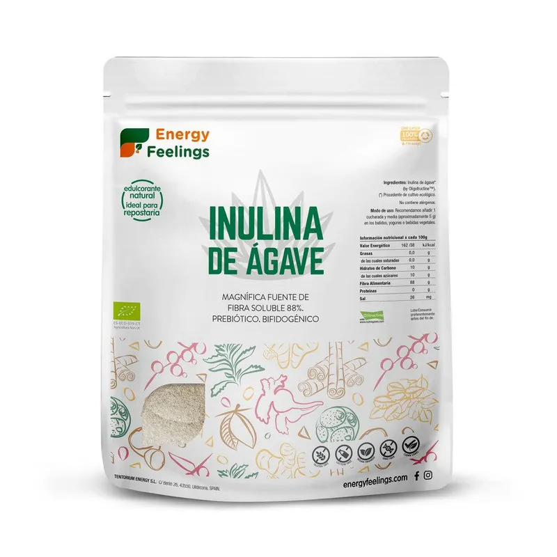 Nueva Colección INULINA DE AGAVE ECO polvo Energy Feelings (500 g) XL Pack