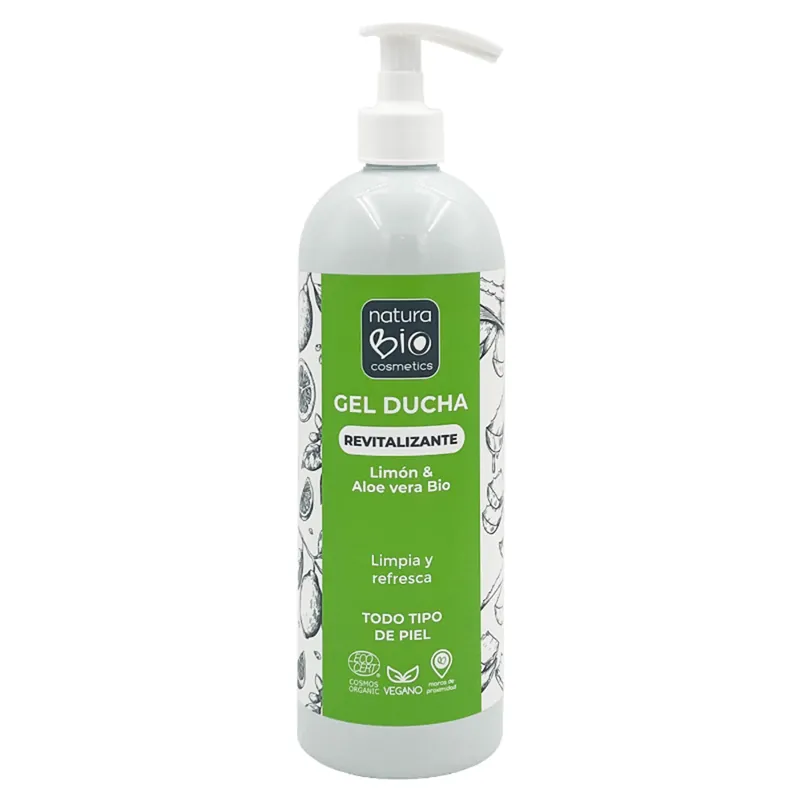 No Te Lo Pierdas Gel de ducha revitalizante limon y aloe bio Naturabio 740 ml