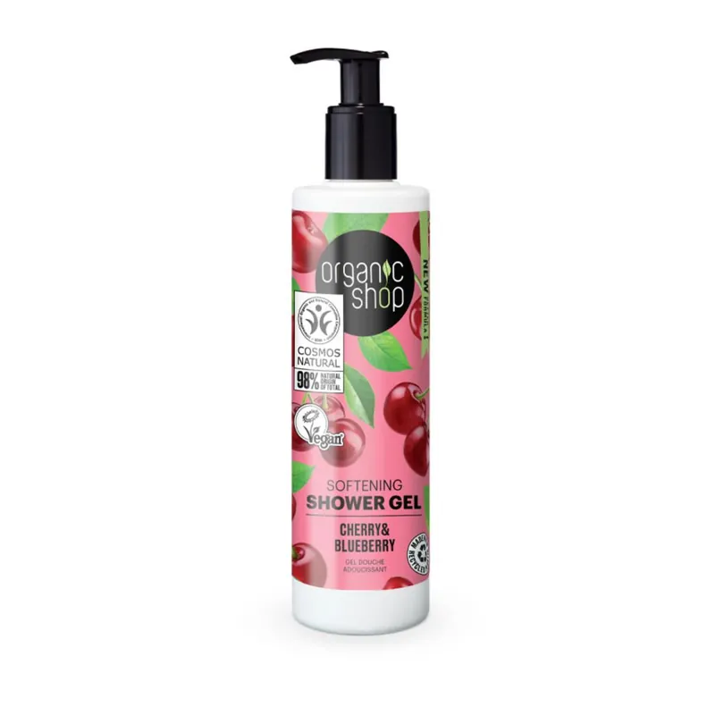 Descuento Gel de ducha suavizante cereza y arándano azul, Organic Shop 280 ml