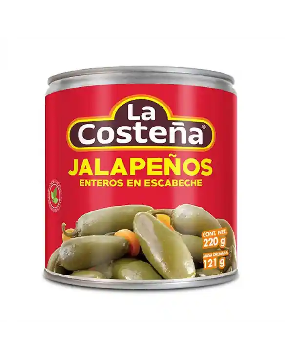 Devolución Gratuita Jalapeños enteros La Costeña 220g