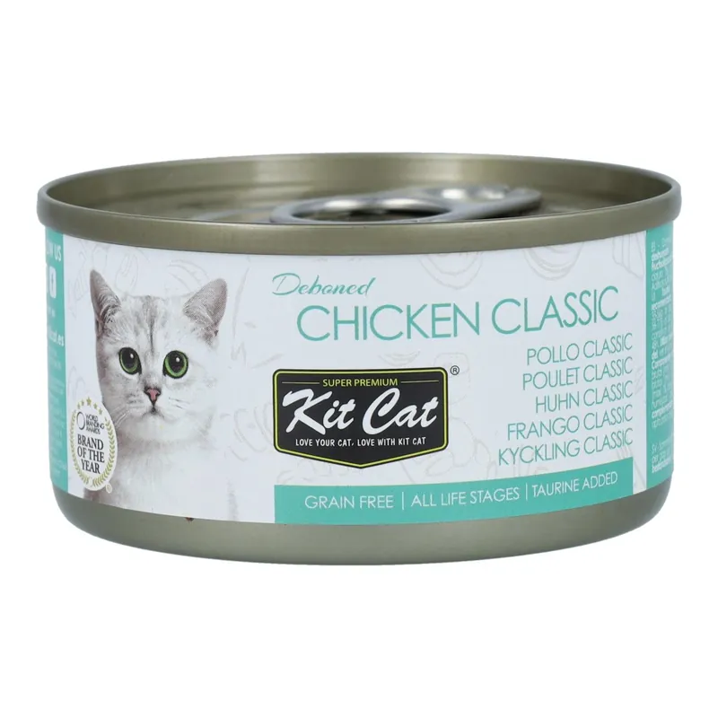 Kit Cat Lata Toppers - Pollo Classic 80 g Comida húmeda para gatos en gelatina Gran Oferta
