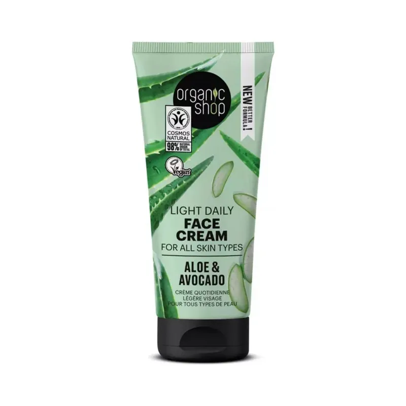 Crema facial alisante aguacate y aloe, Organic Shop 50 ml Promoción Exclusiva